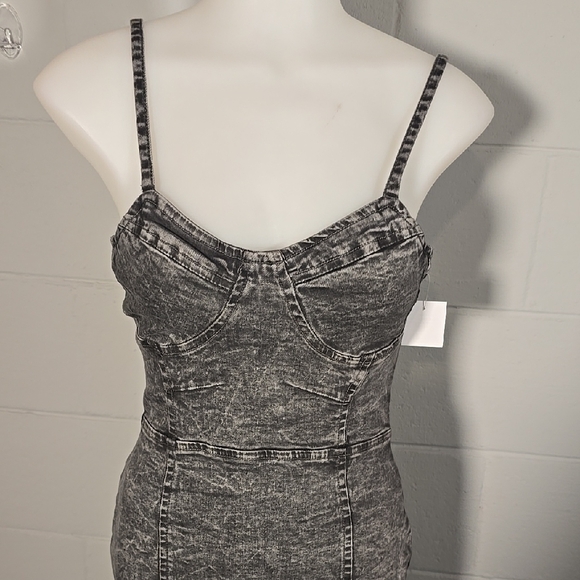 Parisian Works Gray Ruched Bodycon Mini Dress - Picture 2 of 9